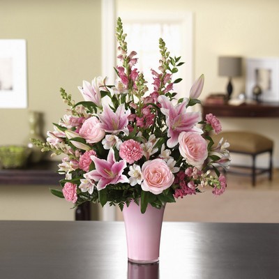 Pink Roses & Lilies