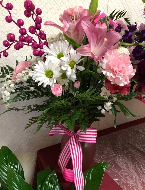 Pink & White/Pink Vase