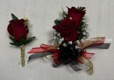 2 Rose Corsage & Bout