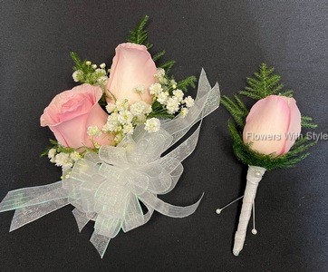 2 Rose Corsage & Bout