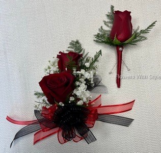 2 Rose Corsage & Bout