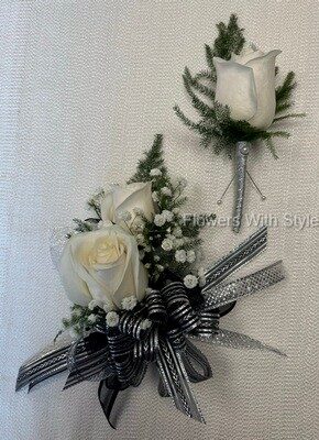 2 Rose Corsage & Bout