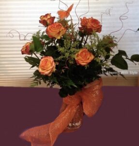 12 Orange Roses