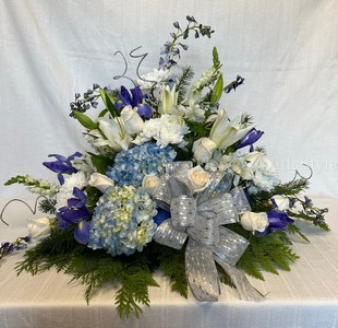 Blue & White Altar Arrangement